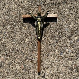 Vintage  Brass Wall Cross